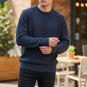 Roots Men's Deep Blue Crewneck Sweater
